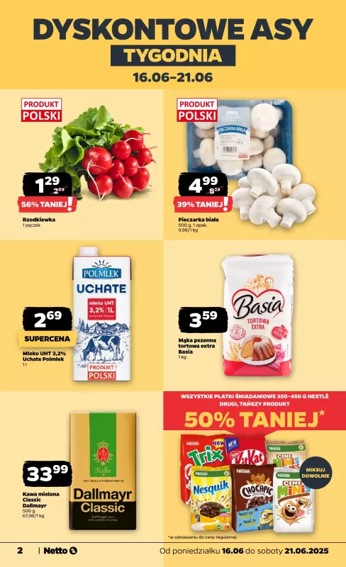 Netto - gazetka promocyjna Gazetka Spożywcza od poniedziałku 16.06 do soboty 21.06 - strona 2