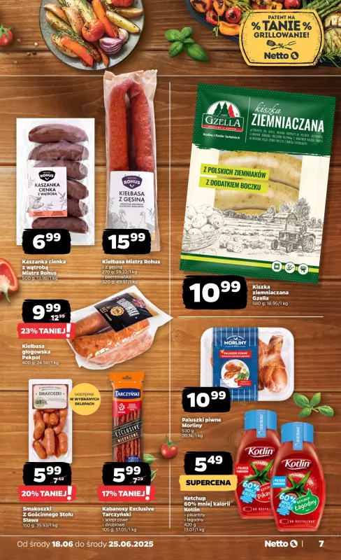 Netto - gazetka promocyjna Gazetka Spożywcza od środy 18.06 do środy 25.06 - strona 7