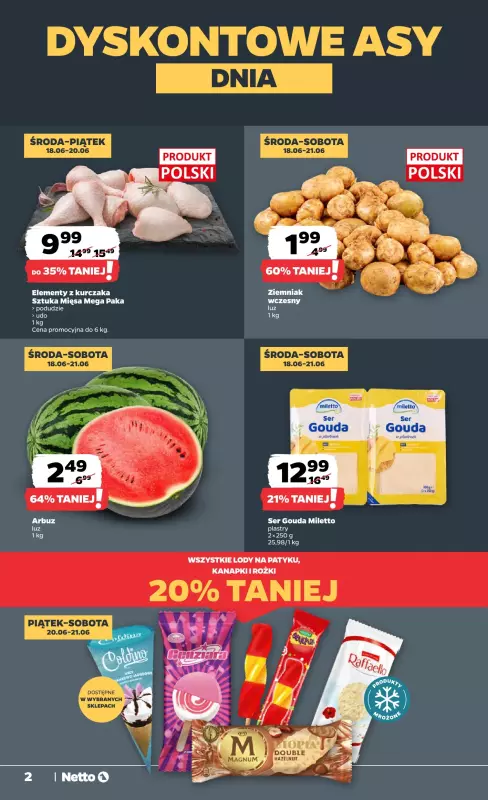 Netto - gazetka promocyjna Gazetka Spożywcza od środy 18.06 do środy 25.06 - strona 2