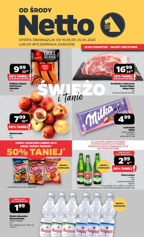 Netto - gazetka promocyjna Gazetka Spożywcza od środy 18.06 do środy 25.06