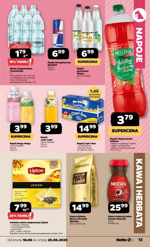 Netto - gazetka promocyjna Gazetka Spożywcza od środy 18.06 do środy 25.06 - strona 13