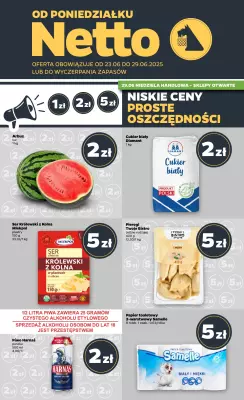 Netto - gazetka promocyjna Gazetka Spożywcza od poniedziałku 23.06 do niedzieli 29.06