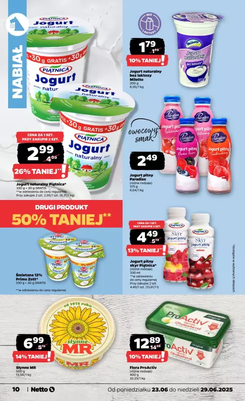 Netto - gazetka promocyjna Gazetka Spożywcza od poniedziałku 23.06 do niedzieli 29.06 - strona 10