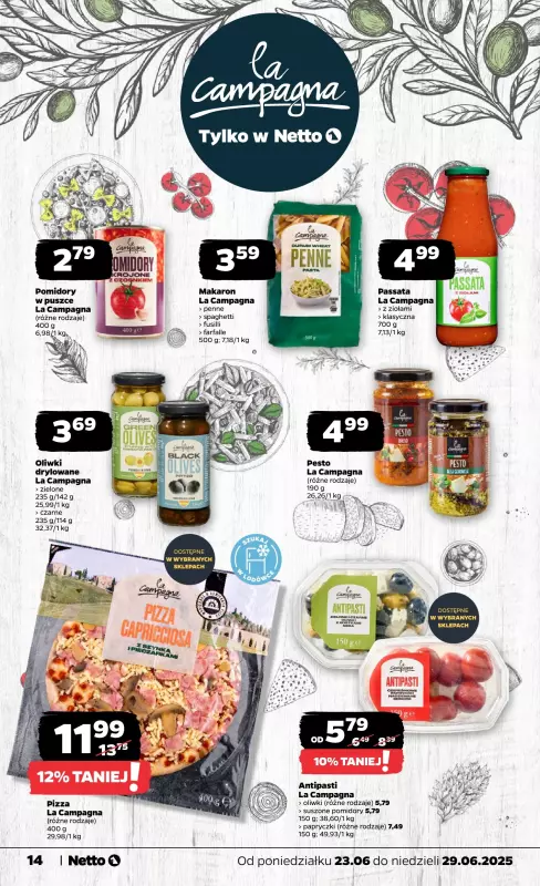 Netto - gazetka promocyjna Gazetka Spożywcza od poniedziałku 23.06 do niedzieli 29.06 - strona 14
