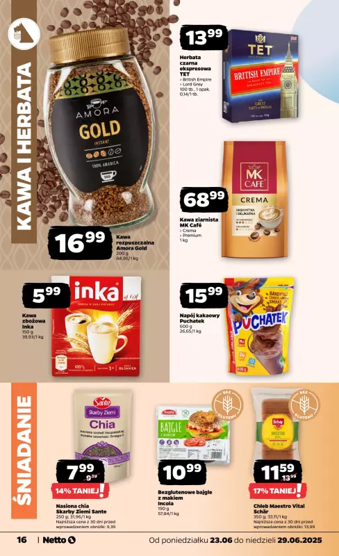 Netto - gazetka promocyjna Gazetka Spożywcza od poniedziałku 23.06 do niedzieli 29.06 - strona 16