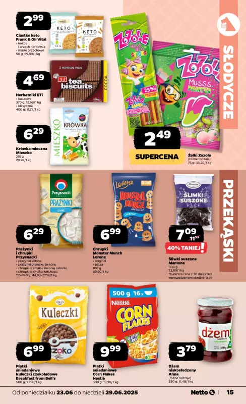 Netto - gazetka promocyjna Gazetka Spożywcza od poniedziałku 23.06 do niedzieli 29.06 - strona 15