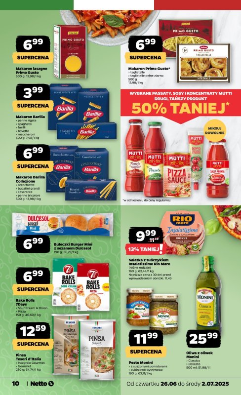Netto - gazetka promocyjna Gazetka Spożywcza od czwartku 26.06 do środy 02.07 - strona 10
