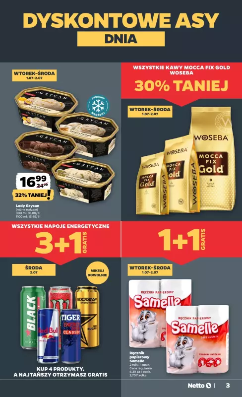 Netto - gazetka promocyjna Gazetka Spożywcza od poniedziałku 30.06 do soboty 05.07 - strona 3