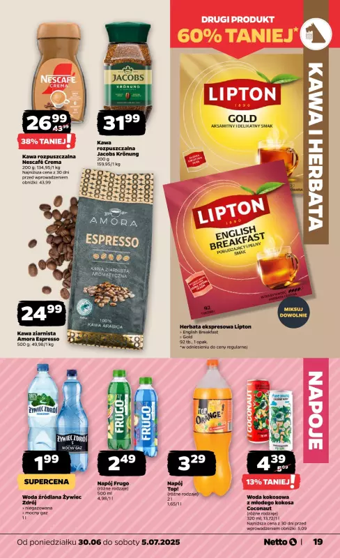 Netto - gazetka promocyjna Gazetka Spożywcza od poniedziałku 30.06 do soboty 05.07 - strona 19