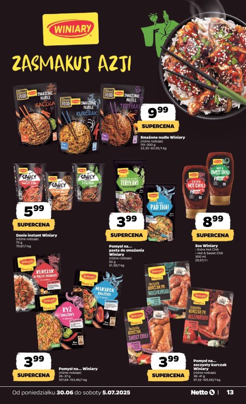 Netto - gazetka promocyjna Gazetka Spożywcza od poniedziałku 30.06 do soboty 05.07 - strona 13