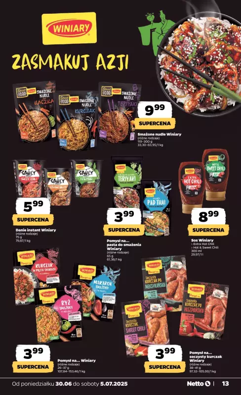Netto - gazetka promocyjna Gazetka Spożywcza od poniedziałku 30.06 do soboty 05.07 - strona 13