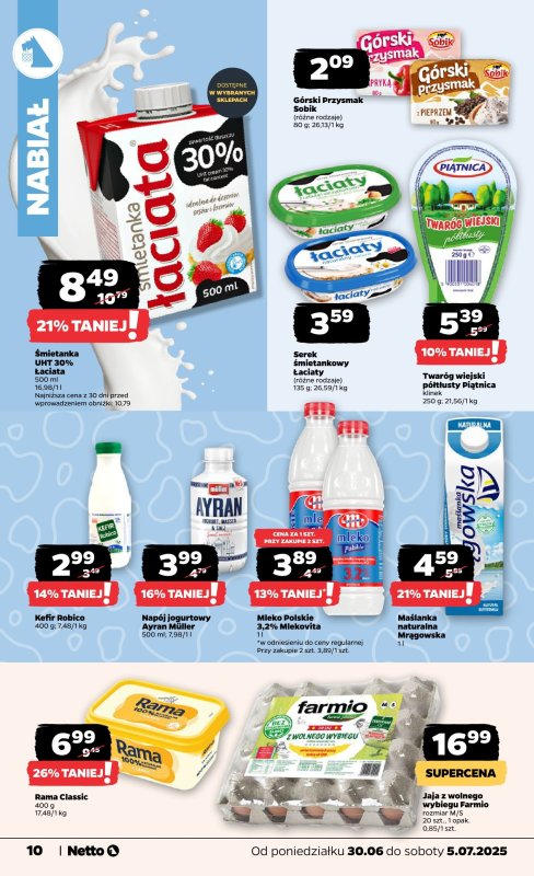 Netto - gazetka promocyjna Gazetka Spożywcza od poniedziałku 30.06 do soboty 05.07 - strona 10