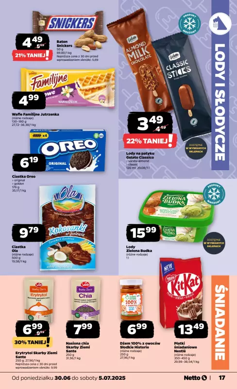 Netto - gazetka promocyjna Gazetka Spożywcza od poniedziałku 30.06 do soboty 05.07 - strona 17