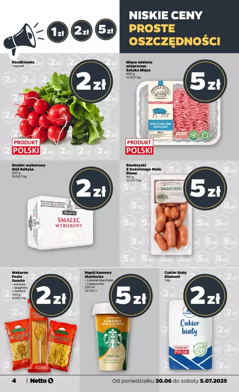 Netto - gazetka promocyjna Gazetka Spożywcza od poniedziałku 30.06 do soboty 05.07 - strona 4