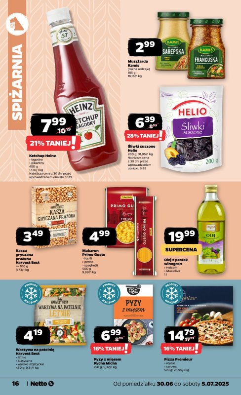 Netto - gazetka promocyjna Gazetka Spożywcza od poniedziałku 30.06 do soboty 05.07 - strona 16