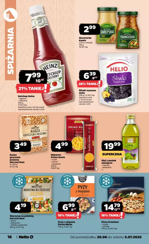 Netto - gazetka promocyjna Gazetka Spożywcza od poniedziałku 30.06 do soboty 05.07 - strona 16