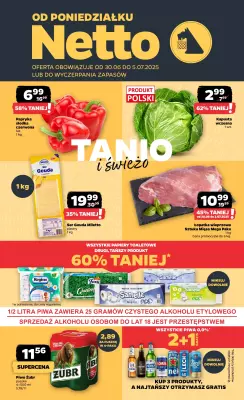 Netto - gazetka promocyjna Gazetka Spożywcza od poniedziałku 30.06 do soboty 05.07