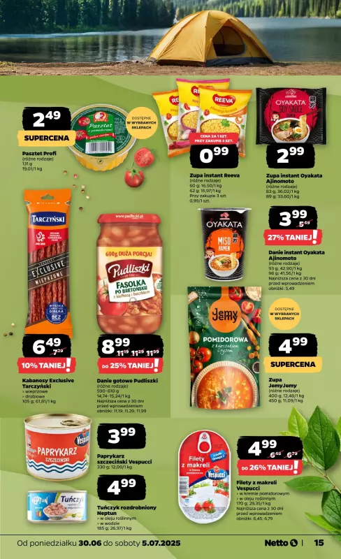 Netto - gazetka promocyjna Gazetka Spożywcza od poniedziałku 30.06 do soboty 05.07 - strona 15