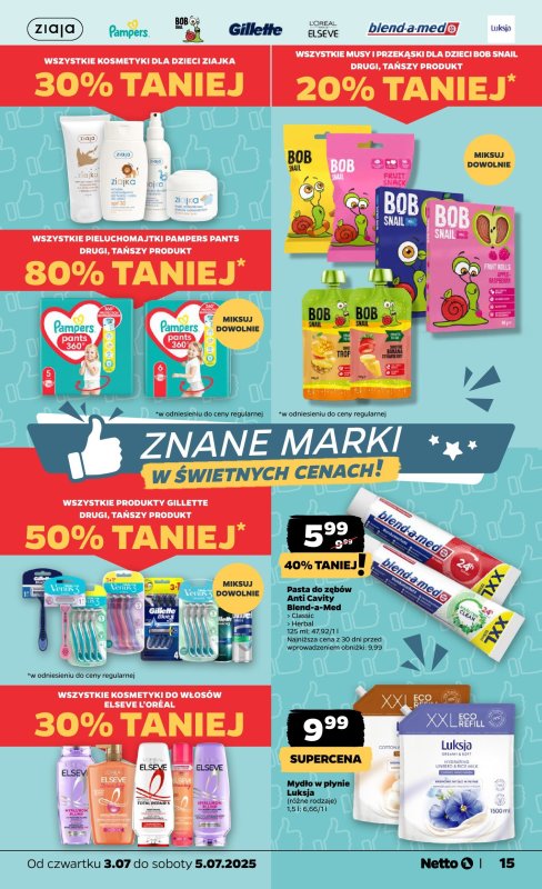 Netto - gazetka promocyjna Gazetka Spożywcza od czwartku 03.07 do soboty 05.07 - strona 15