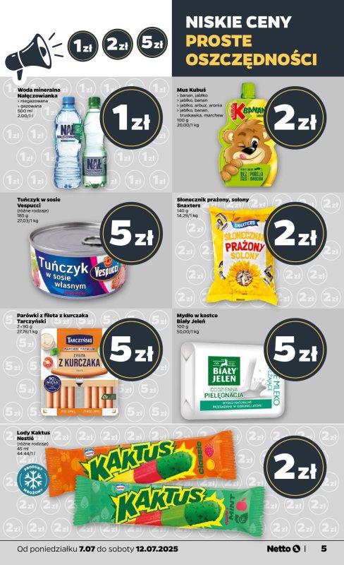 Netto - gazetka promocyjna Gazetka Spożywcza od poniedziałku 07.07 do soboty 12.07 - strona 5