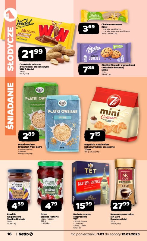 Netto - gazetka promocyjna Gazetka Spożywcza od poniedziałku 07.07 do soboty 12.07 - strona 16