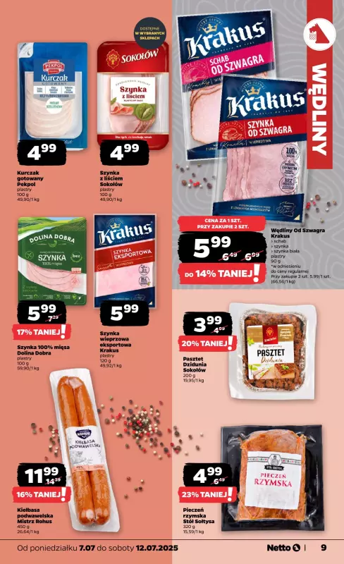 Netto - gazetka promocyjna Gazetka Spożywcza od poniedziałku 07.07 do soboty 12.07 - strona 9