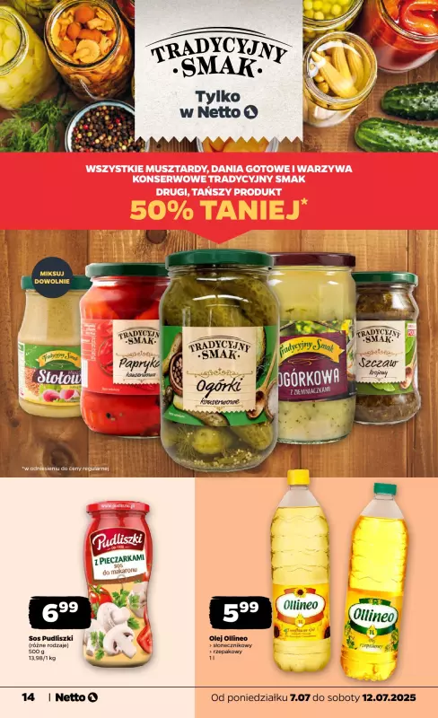 Netto - gazetka promocyjna Gazetka Spożywcza od poniedziałku 07.07 do soboty 12.07 - strona 14