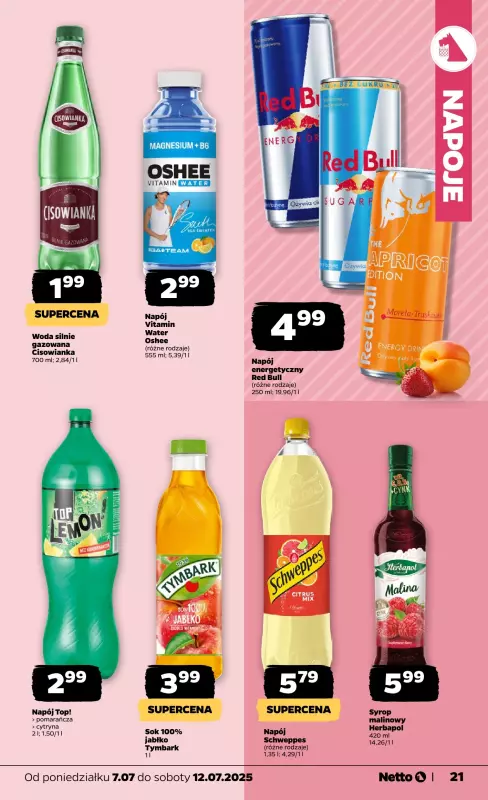 Netto - gazetka promocyjna Gazetka Spożywcza od poniedziałku 07.07 do soboty 12.07 - strona 21