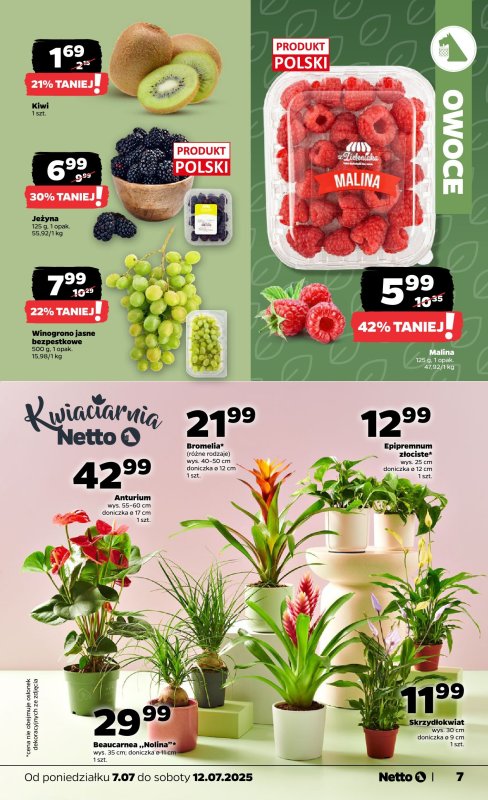 Netto - gazetka promocyjna Gazetka Spożywcza od poniedziałku 07.07 do soboty 12.07 - strona 7