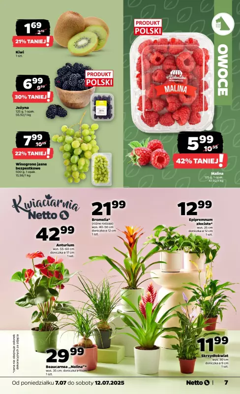 Netto - gazetka promocyjna Gazetka Spożywcza od poniedziałku 07.07 do soboty 12.07 - strona 7