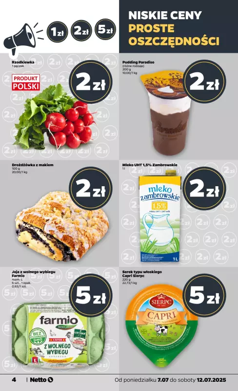 Netto - gazetka promocyjna Gazetka Spożywcza od poniedziałku 07.07 do soboty 12.07 - strona 4