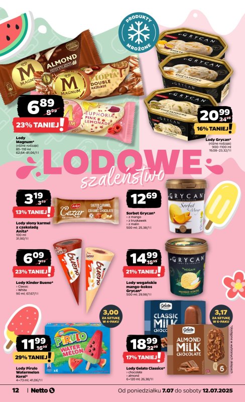 Netto - gazetka promocyjna Gazetka Spożywcza od poniedziałku 07.07 do soboty 12.07 - strona 12