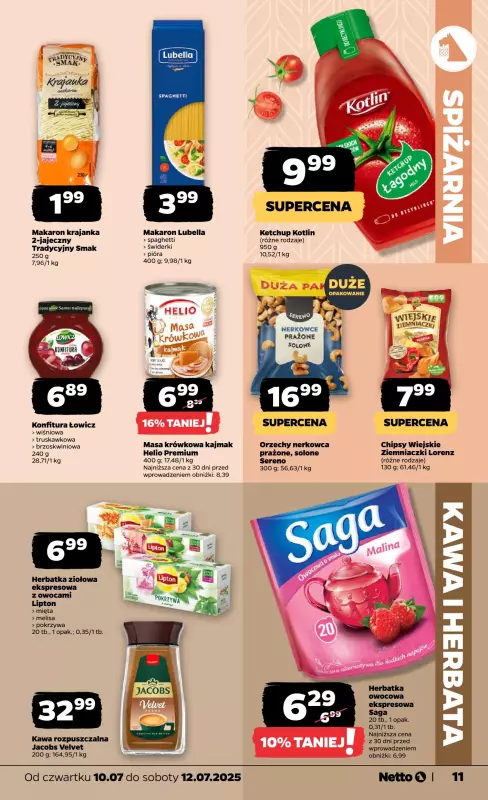 Netto - gazetka promocyjna Gazetka Spożywcza od czwartku 10.07 do soboty 12.07 - strona 11