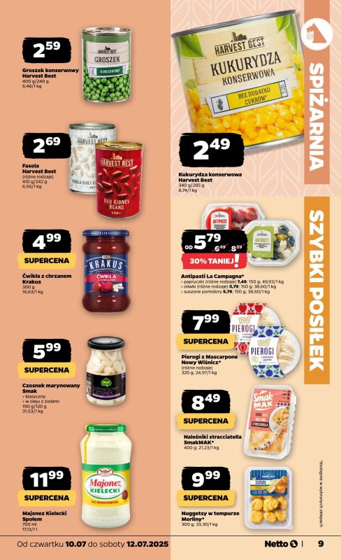 Netto - gazetka promocyjna Gazetka Spożywcza od czwartku 10.07 do soboty 12.07 - strona 9