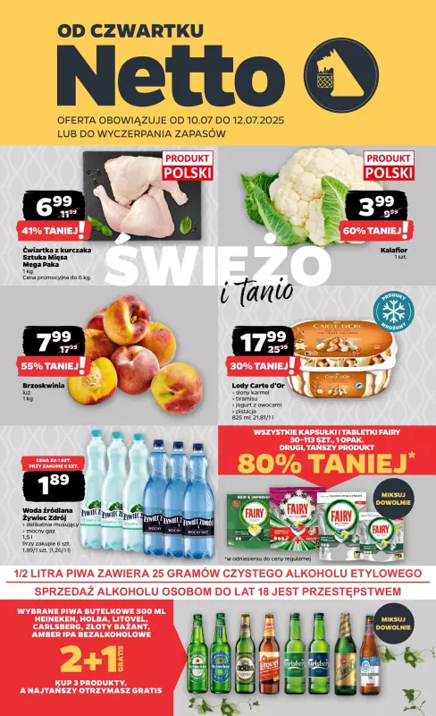 Netto - gazetka promocyjna Gazetka Spożywcza od czwartku 10.07 do soboty 12.07