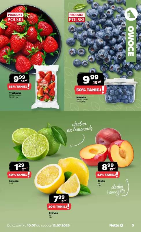 Netto - gazetka promocyjna Gazetka Spożywcza od czwartku 10.07 do soboty 12.07 - strona 5