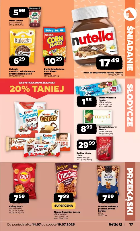 Netto - gazetka promocyjna Gazetka Spożywcza od poniedziałku 14.07 do soboty 19.07 - strona 17