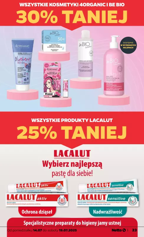 Netto - gazetka promocyjna Gazetka Spożywcza od poniedziałku 14.07 do soboty 19.07 - strona 23