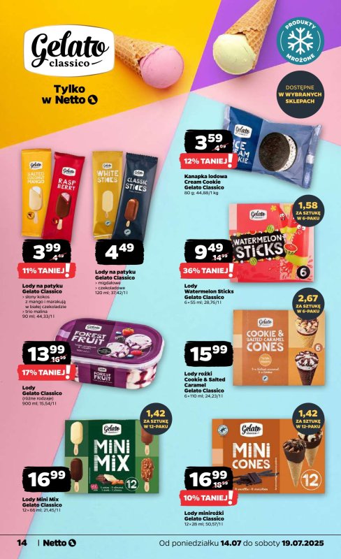 Netto - gazetka promocyjna Gazetka Spożywcza od poniedziałku 14.07 do soboty 19.07 - strona 14