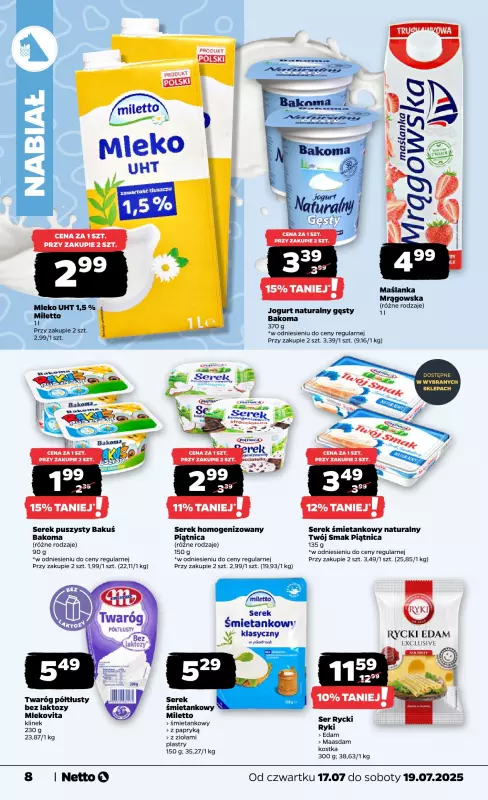 Netto - gazetka promocyjna Gazetka Spożywcza od czwartku 17.07 do soboty 19.07 - strona 8