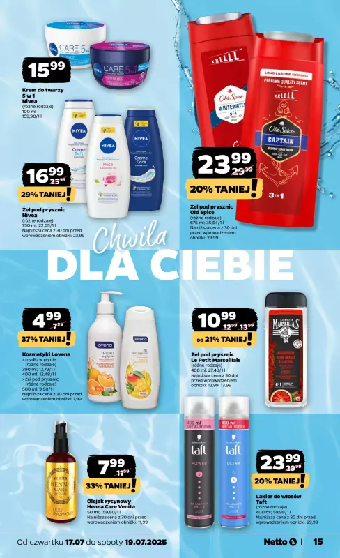 Netto - gazetka promocyjna Gazetka Spożywcza od czwartku 17.07 do soboty 19.07 - strona 15