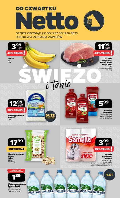 Netto - gazetka promocyjna Gazetka Spożywcza od czwartku 17.07 do soboty 19.07