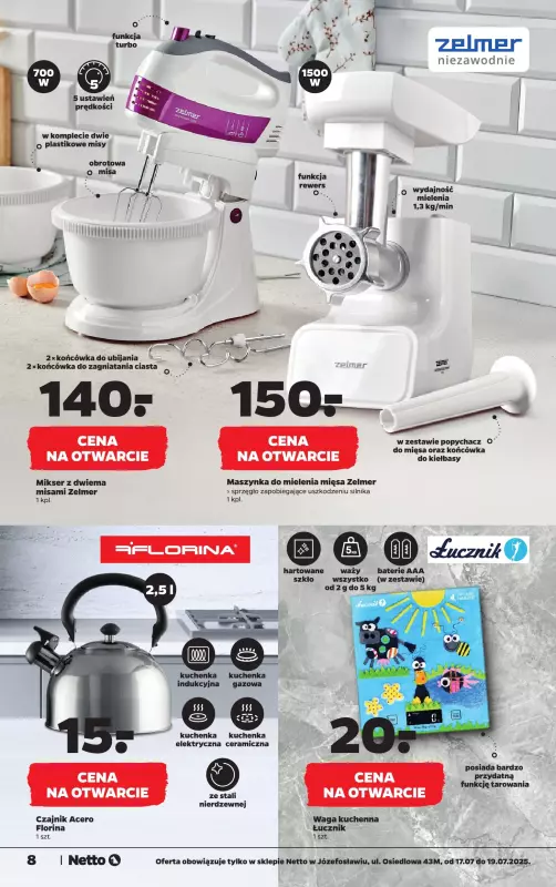 Netto - gazetka promocyjna Józefosław, ul Osiedlowa 43M, Wielkie Otwarcie już w czwartek 17.07! od czwartku 17.07 do soboty 19.07 - strona 8