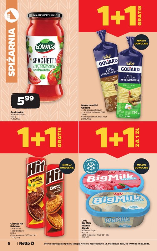 Netto - gazetka promocyjna Józefosław, ul Osiedlowa 43M, Wielkie Otwarcie już w czwartek 17.07! od czwartku 17.07 do soboty 19.07 - strona 6