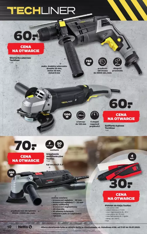 Netto - gazetka promocyjna Józefosław, ul Osiedlowa 43M, Wielkie Otwarcie już w czwartek 17.07! od czwartku 17.07 do soboty 19.07 - strona 10