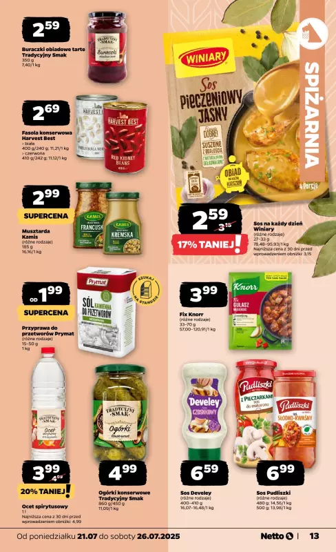 Netto - gazetka promocyjna Gazetka Spożywcza od poniedziałku 21.07 do soboty 26.07 - strona 13