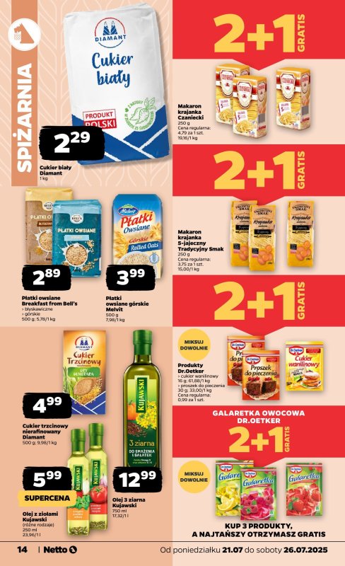 Netto - gazetka promocyjna Gazetka Spożywcza od poniedziałku 21.07 do soboty 26.07 - strona 14