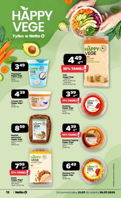Netto - gazetka promocyjna Gazetka Spożywcza od poniedziałku 21.07 do soboty 26.07 - strona 12