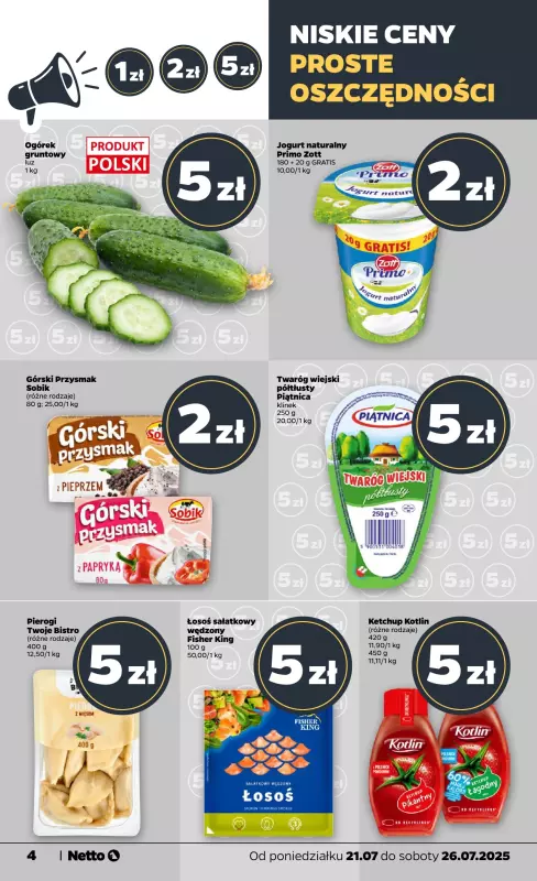 Netto - gazetka promocyjna Gazetka Spożywcza od poniedziałku 21.07 do soboty 26.07 - strona 4