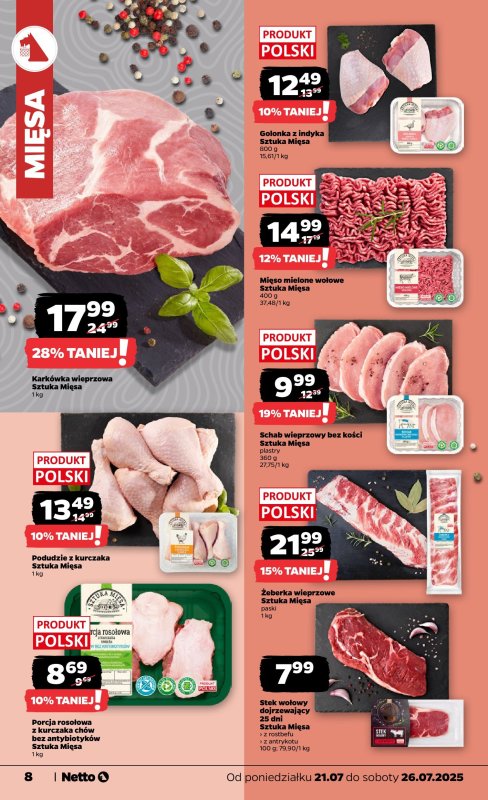 Netto - gazetka promocyjna Gazetka Spożywcza od poniedziałku 21.07 do soboty 26.07 - strona 8